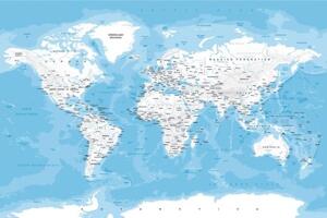 Tapeta štýlová mapa sveta - 225x150