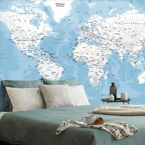 Samolepiaca tapeta štýlová mapa sveta - 225x150