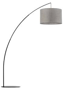 Stojacia lampa Moby Gray s textilným tienidlom