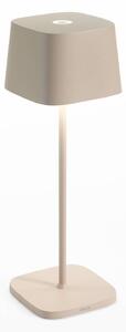 Zafferano Ofelia 3K nabíjateľná stolná lampa IP65 piesková