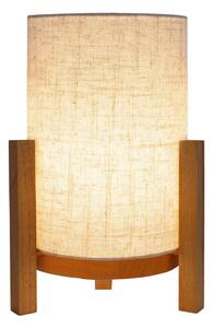 Stolná LED lampa Madita, výška 32 cm, prírodná/látka, Svetlé drevo, Obývacia izba / jedáleň, Drevo, Stojacie svietidlo