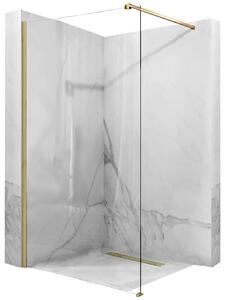 Rea Aero, sprchová zástena Walk-in 100x195 cm, 8mm číre sklo, zlatá matná profil, REA-K4701