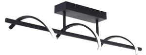 Stropné svietidlo LED Eunice, dĺžka 80 cm, čierna farba, kov