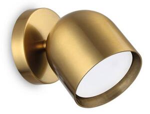 Ideal Lux nástenné svietidlo Dodo mosadzná farba 1 svetlo kov Ø 8,5 cm, Mosadz / zlato, Obývacia izba / jedáleň, kov, Moderný, Nástenné svietidlo