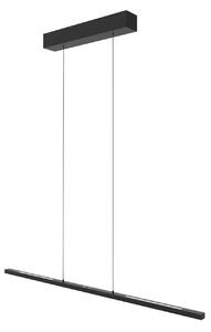 Závesné svietidlo LED Bande, hore/dole, čierne, 120 cm, stmievač, Čierna, Obývacia izba / jedáleň, kov, Moderný, Závesné svietidlo