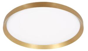 Stropné svietidlo Flady LED, zlatá farba, Ø 50 cm priame/nepriame, Mosadz / zlato, Obývacia izba / jedáleň, kov, Závesné svietidlo