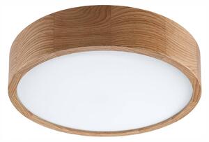 Stropné svietidlo Envostar Caspian, Ø 37 cm, IP54, dub, Svetlé drevo, Kúpeľňa, Drevo, Závesné svietidlo