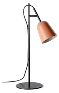 Stolová lampa Studio, ružová/čierna, oceľ, výška 55 cm