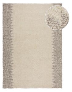 Krémový ručne tkaný koberec s prímesou vlny 160x230 cm Minerals Border – Flair Rugs