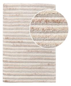 Krémový ručne tkaný vlnený koberec 60x90 cm Mango – House Nordic