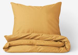 Goldea bavlnené posteľné obliečky - horčicové 220 x 200 a 2ks 70 x 90 cm (šev v strede)