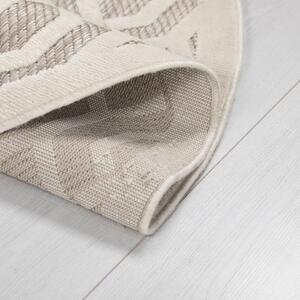 Flair Rugs koberce Kusový koberec Piatto Mataro Natural kruh – na von aj na doma - 160x160 (priemer) kruh cm