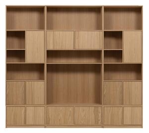 Modulárna knižnica v dekore duba v prírodnej farbe 264x243 cm Modulair – vtwonen
