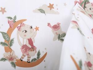BabiM Detské obliečky Ružové zajačiky 120x90