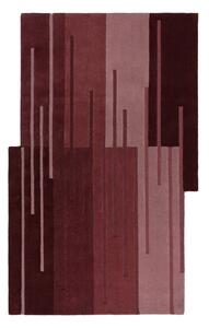 Vínový ručne tkaný vlnený koberec 120x180 cm Split Ombre Shaped – Flair Rugs