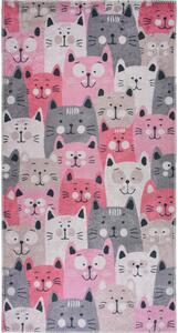 Ružový detský koberec 80x150 cm Silly Cats – Vitaus