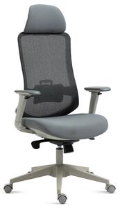 Kancelárska stolička s vysokým operadlom, sedák sivý (a-V321 sivá)