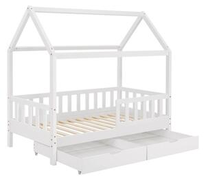 Detská posteľ Marli 80 x 160 cm s úložným priestorom - biela