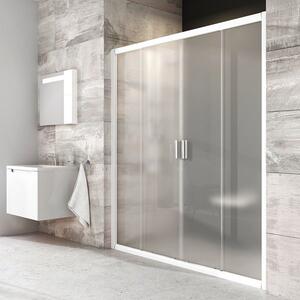 Ravak - Sprchové dvere posuvné štvordielne Blix BLDP4-150 - biela, grape sklo