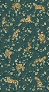 Zelená vliesová fototapeta na stenu, šelmy, kvety, 333553, Festival, Eijffinger