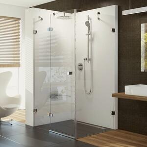Ravak - Sprchové dvere s pevnou stenou Brilliant BSDPS-120/90 ľavá - chróm/transparentná
