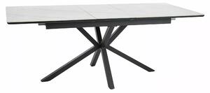 LOGAN CERAMIC stôl jedálenský, 160(200)x90, biela/čierna