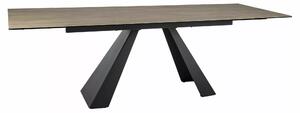 SALVADORE CERAMIC stôl jedál.(160-240)X90,sv.hnedá SABBIA/čierna