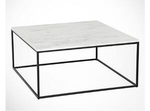 Dizajnový konferenčný stolík Oihane 75 cm biely mramor