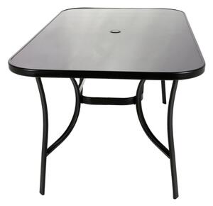 Záhradný stôl FIELDMANN čierne sklo