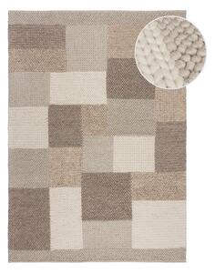 Béžový ručne tkaný koberec s prímesou vlny 160x230 cm Minerals Patchwork – Flair Rugs