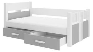 Detská posteľ BIMA, 80x180, biela/sivá