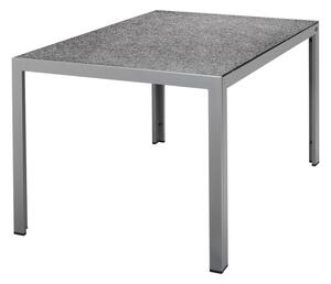 Livarno home Hliníkový záhradný stôl so sklenenou doskou Houston, sivý (100371170)