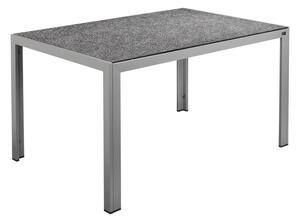 Livarno home Hliníkový záhradný stôl so sklenenou doskou Houston, sivý (100371170)