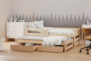 Detská posteľ prízemná s výsuvným lôžkom Alis DPV 001 - Borovica, 80x180