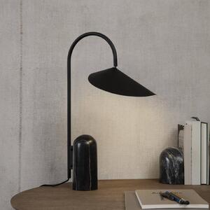 FermLiving Arum stolová lampa, čierna, mramor, oceľ, 50 cm