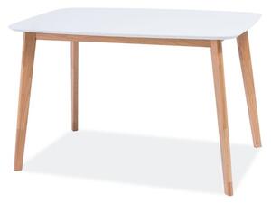 Jedálenský stôl MUSSU dub/biela