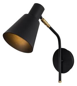 Nástenné svietidlo v čiernej a zlatej farbe ø 15 cm Sivani – Opviq lights