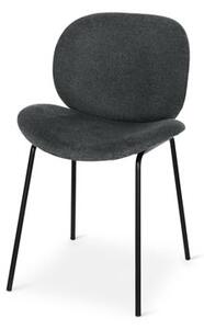 Čalúnená dizajnová stolička, tmavosivá