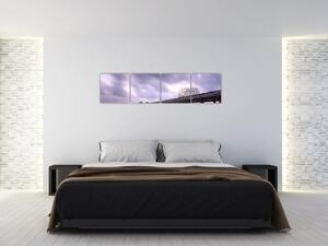 Obraz na stenu s mólom na mori (Obraz 160x40cm)