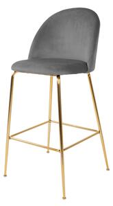 Barová stolička LOESONNI sivá/zlatá