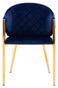 Tmavomodrá stolička so zlatými nohami KYLLE