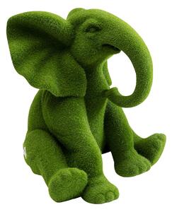 Elephant Flock dekorácia zelená 18 cm