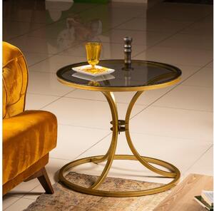 Asir Odkladací stolík CORLEAONE 57,8x60 cm zlatá/čierna AS1607 + záruka 3 roky zadarmo