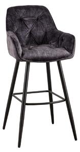 Barová stolička Milano grey velvet