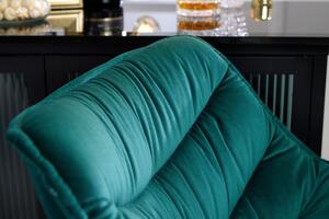 Barová stolička Holandská komfortná smaragdovo zelený zamat