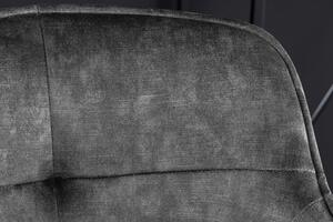Barová stolička Euphoria 100cm sivá zamatová podrúčka