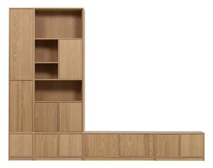 TV zostava v dekore duba v prírodnej farbe 304x243 cm Modulair – vtwonen