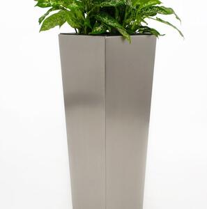 Samozavlažovací kvetináč CLASSIC 100, nerez, výška 100 cm, leštený