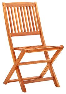 Skladacie záhradné stoličky 8 ks eukalyptový masív