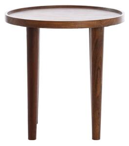 Okrúhly odkladací stolík z masívu akácie ø 49 cm Qiano – Light & Living